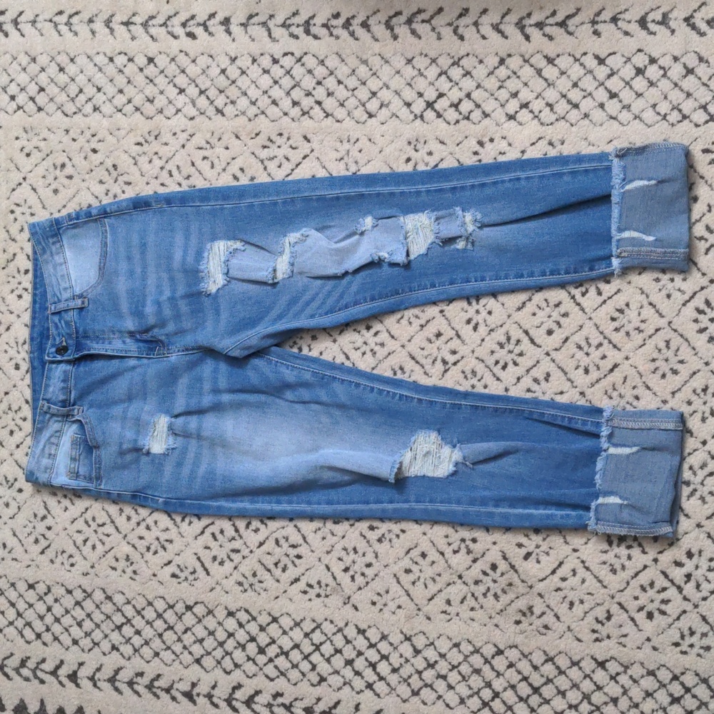 Distressed jeans